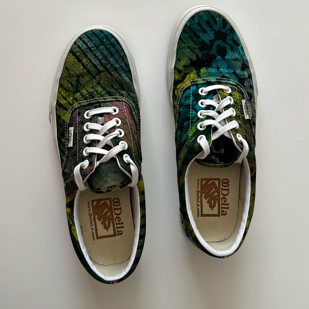 Vans Era Della Batik Black Colorful Graffiti Multicolor Shoes - Picture 2 of 3